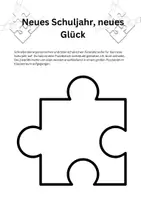 Vorschau - Arbeitsblätter - Neues Schuljahr, neues Glück - Ziele/Wünsche Puzzlebild - Seite 1
