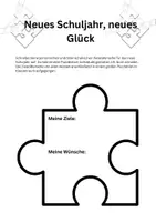 Vorschau - Arbeitsblätter - Neues Schuljahr, neues Glück - Ziele/Wünsche Puzzlebild - Seite 2
