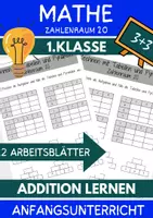 Vorschau - Arbeitsblätter - Rechnen mit Tabellen und Pyramiden Zahlenraum 20 Mathematik Klasse 1 - Deckblatt