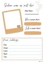 Vorschau - Mal- und Bastelvorlagen - Abschiedsgeschenk Booklet - Seite 3