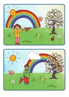 Vorschau - Spiele - Wortschatz Frühling - Was fehlt hier? - Spiel - Vorkurs Deutsch Frühling - Wortschatztraining und Sprechanlässe DaZ für die Sprachförderung ab Vorkurs Deutsch Kindergarten Vorschule Kita - Deckblatt