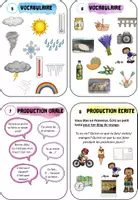 Vorschau - Bildkarten - Task Cards: Provence, Wetter (temps), Futur composé, Fragewörter (mots de question) - Seite 3