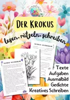Vorschau - Mal- und Bastelvorlagen - Der Krokus - Frühblüher - Frühling - Sachtext - kreatives Schreiben - Deckblatt