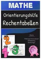 Vorschau - Mal- und Bastelvorlagen - Mathe: Orientierungshilfe für Rechentabellen Klasse 1 - Deckblatt