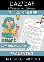 Vorschau - Arbeitsblätter - Frauentag Lückentext Klasse 3 Sachunterricht Frauentag DaF Arbeitsblatt - Deckblatt