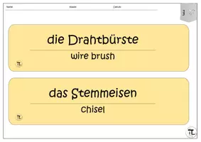 Vorschau - Arbeitsblätter - Werkzeugkunde/Verbrauchsmaterial - Deutschklassen - Seite 1