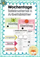 Vorschau - Arbeitsblätter - Wochentage - Tafelmaterial und Arbeitsblätter - Deckblatt