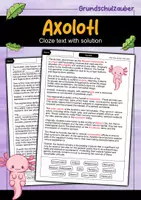 Vorschau - Arbeitsblätter - Axolotl - Cloze with solution - Animals (English) - Deckblatt