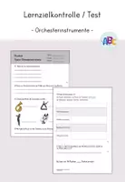 Vorschau - Test - Lernzielkontrolle / Test : Orchesterinstrumente - Deckblatt