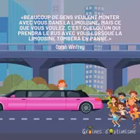 Aperçu - Affichage - Citation illustrée - Oprah Winfrey - Amitié sincère - Page de couverture