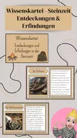 Vorschau - Stationenlernen - Wissenskartei - Entdeckungen & Erfindungen der Steinzeit - Deckblatt