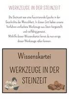 Vorschau - Stationenlernen - Wissenskartei - Werkzeug in der Steinzeit - Seite 2