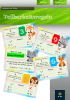 Vorschau - Poster - Teilbarkeitsregeln - Lernposter | Mathe Klasse 5/6 - Deckblatt