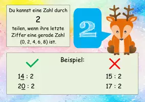 Vorschau - Poster - Teilbarkeitsregeln - Lernposter | Mathe Klasse 5/6 - Seite 1