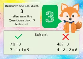 Vorschau - Poster - Teilbarkeitsregeln - Lernposter | Mathe Klasse 5/6 - Seite 2