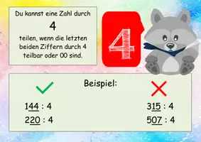 Vorschau - Poster - Teilbarkeitsregeln - Lernposter | Mathe Klasse 5/6 - Seite 3