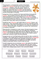 Vorschau - Arbeitsblätter - Kangaroo - Cloze with solution - Animals (English) - Seite 2