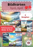 Vorschau - Präsentationen/Tafelbilder - April April Bildkarten Gedicht - Deckblatt