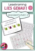 Vorschau - Arbeitsblätter - Arbeitsheft Lies genau Grundwortschatz 3. Klasse - Deckblatt