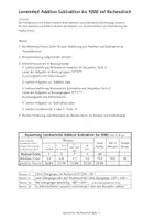Vorschau - Unterrichtsreihen - Lerneinheit Addition Subtraktion bis 1000 mit Rechenstrich - Deckblatt