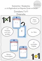 Vorschau - Fördermaterial/Inklusion - Rechenkarten / Wendekarten Einmaleins (1x1) Dreierreihe (z.B. als Begleitmaterial zum Magischen Zylinder von Betzold) - Deckblatt