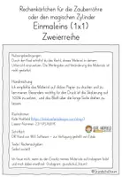 Vorschau - Fördermaterial/Inklusion - Rechenkarten / Wendekarten Einmaleins (1x1) Zweierreihe (z.B. als Begleitmaterial zum Magischen Zylinder von Betzold) - Seite 1