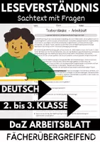 Vorschau - Arbeitsblätter - Deutsch Leseförderung 2 Klasse DaZ 3 Klasse Klamotten Arbeitsblatt - Deckblatt