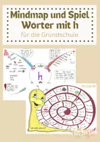 Vorschau - Spiele - Dehnungs h und stummes h: Mindmap und Spiel - Deckblatt
