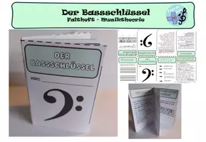 Vorschau - Arbeitsblätter - Der Bassschlüssel- Faltheftchen - Musiktheorie - Klasse 4 und 5 - Deckblatt