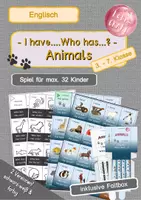 Vorschau - Spiele - Englisch - Animals - Spiel I have...Who has...? - Vokabelspiel farbig - Deckblatt