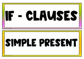 Vorschau - Fördermaterial/Inklusion - Tafelmaterial - if-clauses / conditional (If-Sätze) mit Übungen - Seite 1