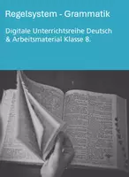 Vorschau - Stundenentwürfe - Regelsystem (Rechtschreibung, Grammatik) - Klasse 8 (Digitale Unterrichtsreihe Deutsch) - Deckblatt