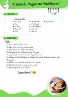 Vorschau - Anderer Materialtyp - Rezept: "Frühstücks-Muffins mit Heidelbeeren" (AES / Hauswirtschaft / Nahrungszubereitung) - Seite 1