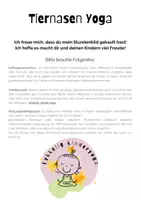 Vorschau - Stundenentwürfe - Kinderyoga: Tiernasen Yoga Karten - Seite 1