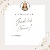 Vorschau - Merkblätter - Flipbook zum Thema Gedichte (Sommer) - Deckblatt