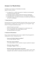 Vorschau - Arbeitsblätter - Merkblatt Analyse von Musikvideos - Deckblatt