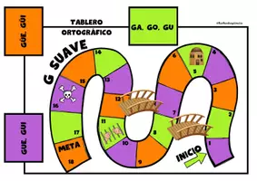 Vista previa - Juegos / Gamificación - Tablero ortográfico GA,GO,GU, GUE, GUI, GÜE, GÜI - página 2
