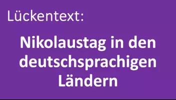 Vorschau - Arbeitsblätter - Nikolaustag in den deutschsprachigen Ländern - Deckblatt