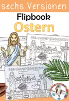 Vorschau - Arbeitsblätter - Ostern - Flipbook zur Karwoche differenziert - Deckblatt