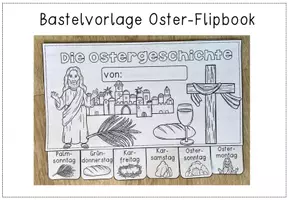 Vorschau - Arbeitsblätter - Ostern - Flipbook zur Karwoche differenziert - Seite 1