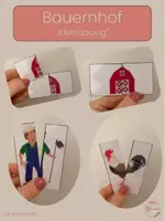 Vorschau - Fördermaterial/Inklusion - Bauernhof Klettübung/ Wahrnehmung - Deckblatt