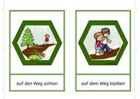 Vorschau - Arbeitsblätter - Wald: Leporello und Signalkarten - Seite 1