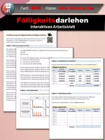Vorschau - Arbeitsblätter - Fremdfinanzierung: Fälligkeitsdarlehen (endfälliges Darlehen) - Deckblatt