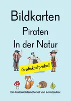 Vorschau - Bildkarten - Gratiskostprobe Bildkarten Set (Piraten - In der Natur) - Deckblatt