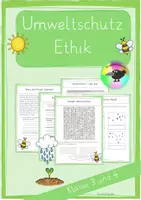Vorschau - Unterrichtsreihen - Umweltschutz Ethik Klasse 3 Klasse 4 - Deckblatt