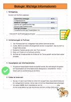 Vorschau - Merkblätter - Vorgaben Wichtige Informationen Biologie BNT - Deckblatt