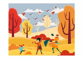 Vorschau - Fördermaterial/Inklusion - Herbst - Erzählbilder - "Was ist hier los?" - Seite 3