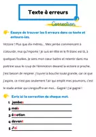 Aperçu - Préparation de séance / Séance complète - Texte à erreurs - orthographe (français) - Page 3