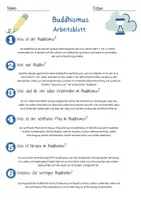 Vorschau - Arbeitsblätter - Buddhismus Arbeitsblatt 4. Klasse Religion AB mit Loesungen - Seite 2