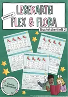 Vorschau - Arbeitsblätter - Lesekartei / Leseteppich (passend zum Flex & Flora Buchstabenheft 2 - zweifach differenziert) - Deckblatt